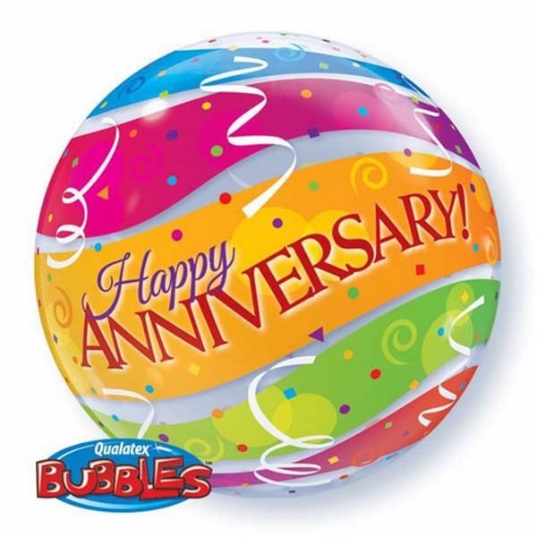 Colourful Bands Anniversary Bubble | 56cm