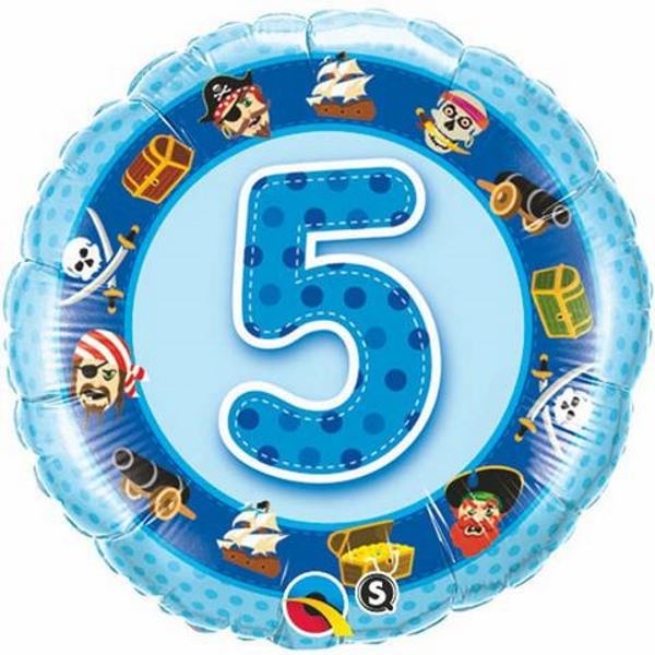 Themed Birthday Foil | 1-5 | Blue | 45cm