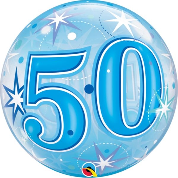 50 Blue Starburst Bubble | 56cm