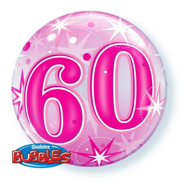 60 Pink Starburst Bubble | 56cm