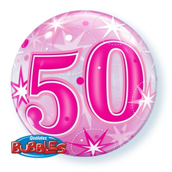 50 Pink Starburst Bubble | 56cm