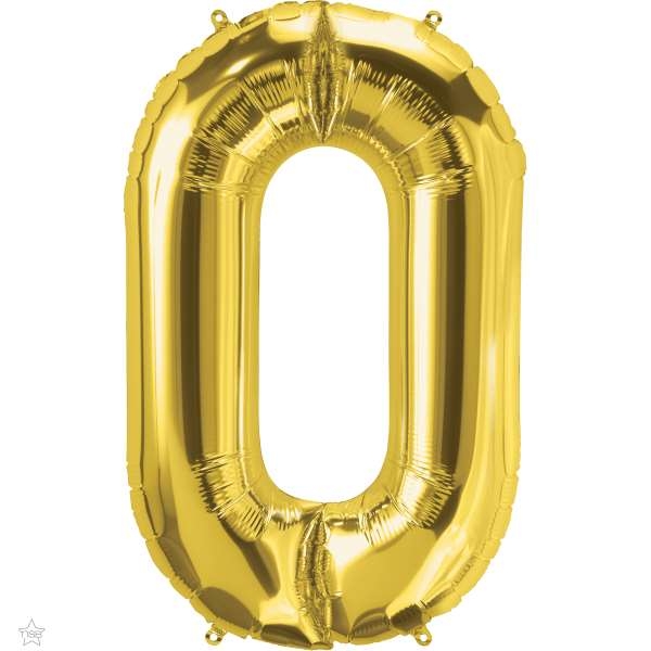 Number 0 Megaloon Foil | 86cm | Multiple Colours