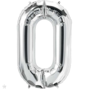 Number 0 Megaloon Foil | 86cm | Multiple Colours