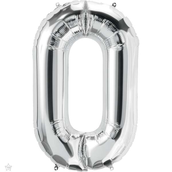 Number 0 Megaloon Foil | 86cm | Multiple Colours