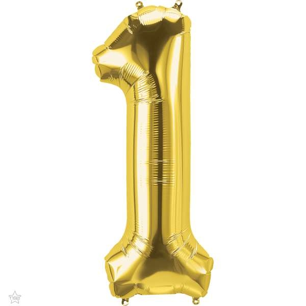 Number 1 Megaloon Foil | 86cm | Multiple Colours