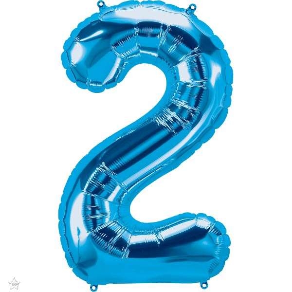 Number 2 Megaloon Foil | 86cm | Multiple Colours