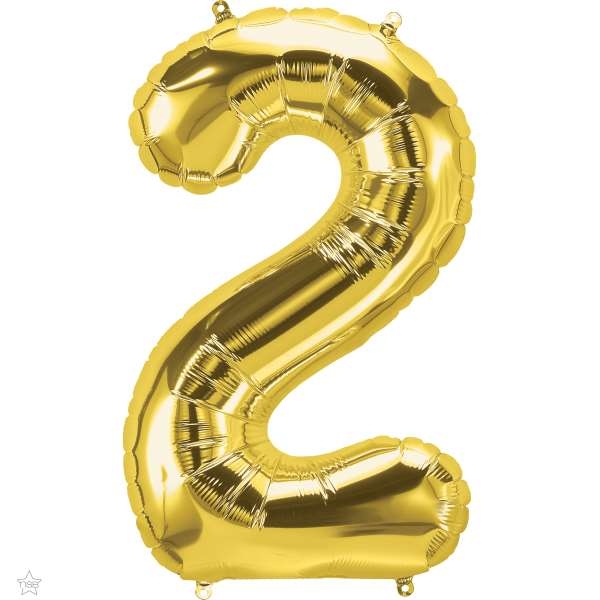 Number 2 Megaloon Foil | 86cm | Multiple Colours