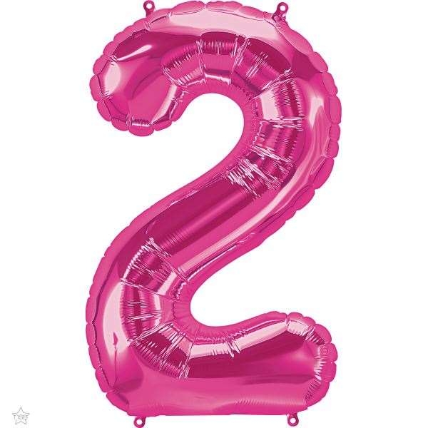 Number 2 Megaloon Foil | 86cm | Multiple Colours
