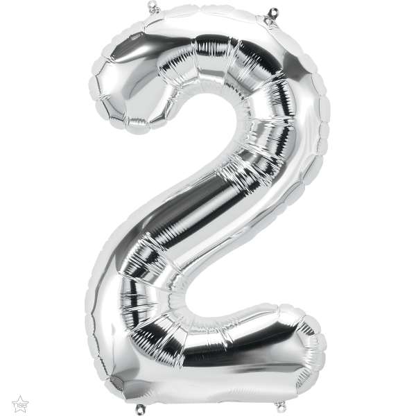 Number 2 Megaloon Foil | 86cm | Multiple Colours