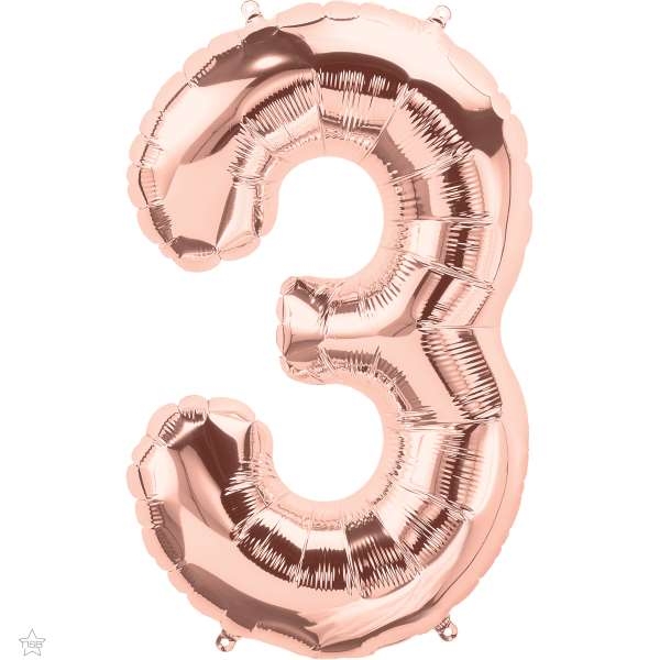 Number 3 Megaloon Foil | 86cm | Multiple Colours
