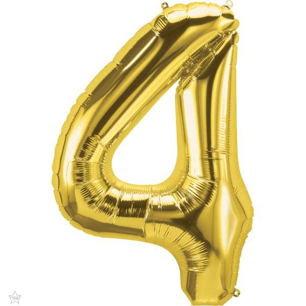 Number 4 Megaloon Foil | 86cm | Multiple Colours