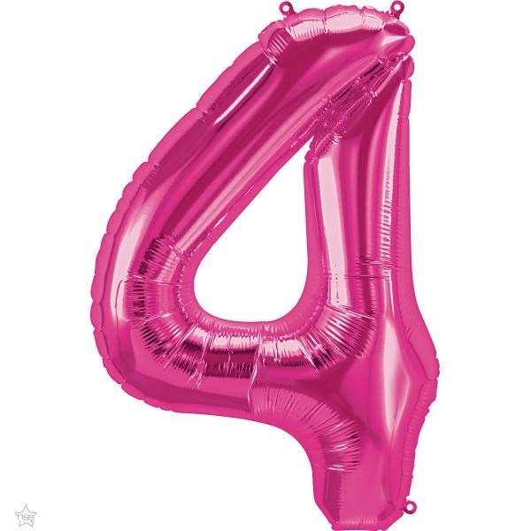 Number 4 Megaloon Foil | 86cm | Multiple Colours