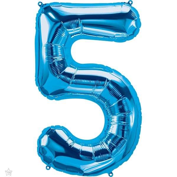 Number 5 Megaloon Foil | 86cm | Multiple Colours
