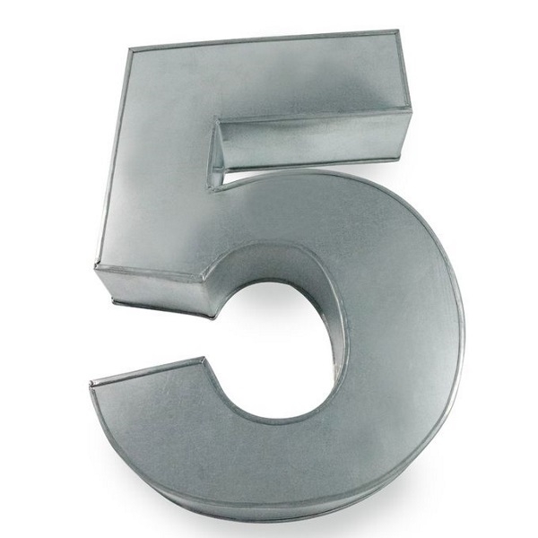 Number 5 Cake Tin