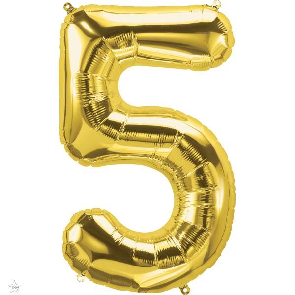 Number 5 Megaloon Foil | 86cm | Multiple Colours