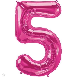 Number 5 Megaloon Foil | 86cm | Multiple Colours
