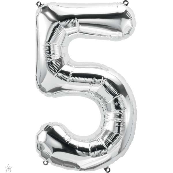 Number 5 Megaloon Foil | 86cm | Multiple Colours