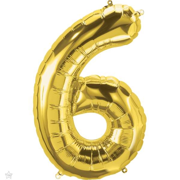Number 6 Megaloon Foil | 86cm | Multiple Colours
