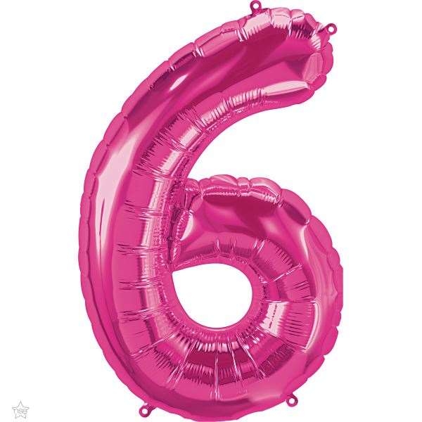 Number 6 Megaloon Foil | 86cm | Multiple Colours