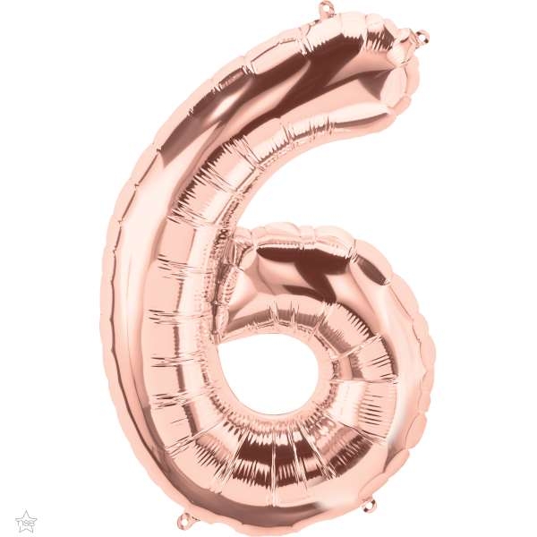 Number 6 Megaloon Foil | 86cm | Multiple Colours