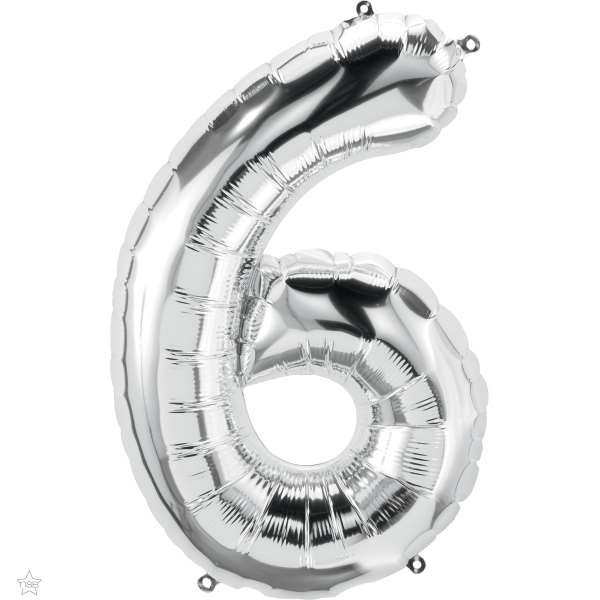 Number 6 Megaloon Foil | 86cm | Multiple Colours