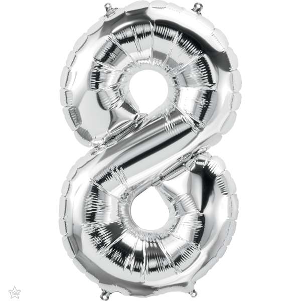 Number 8 Megaloon Foil | 86cm | Multiple Colours