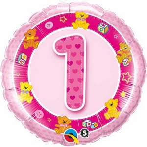 Themed Birthday Foil | 1-5 | Pink | 45cm