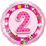 Themed Birthday Foil | 1-5 | Pink | 45cm