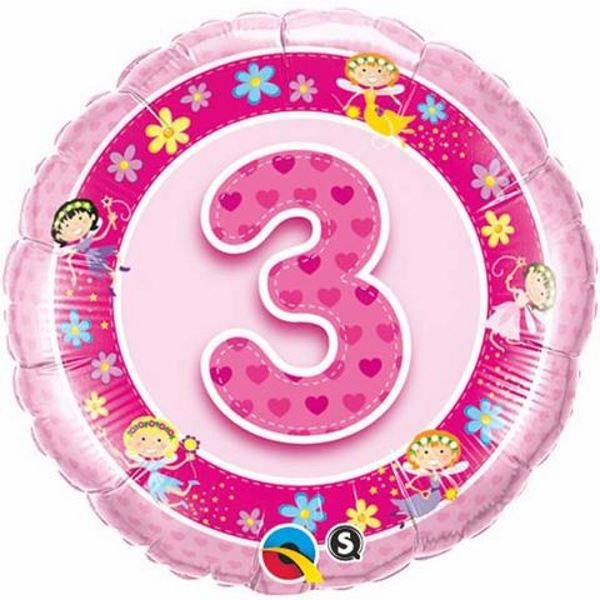 Themed Birthday Foil | 1-5 | Pink | 45cm