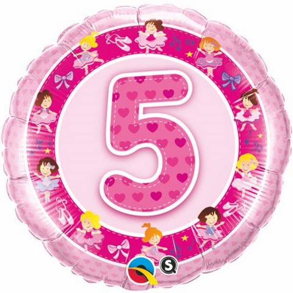 Themed Birthday Foil | 1-5 | Pink | 45cm
