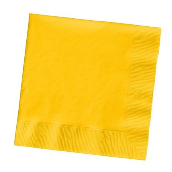 Disposable Dinner Napkins | Yellow | 50 Pack