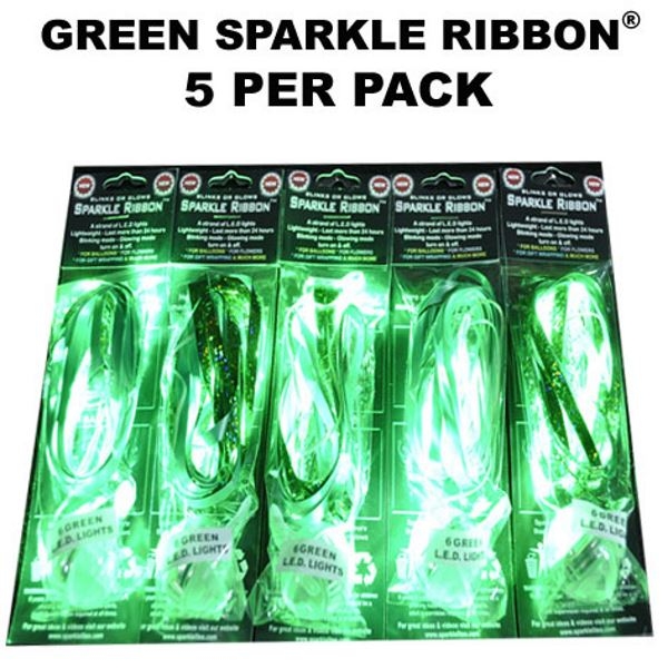 LED Sparkle Ribbon | Green