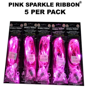 LED Sparkle Ribbon | Pink