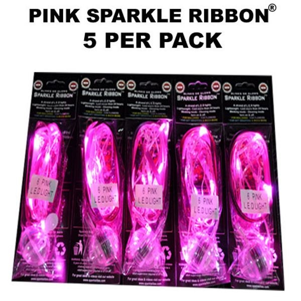 LED Sparkle Ribbon | Pink