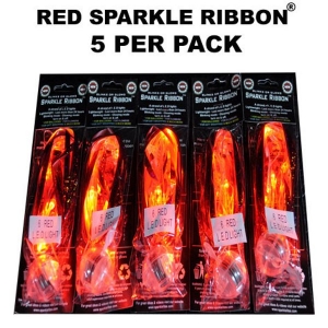 LED Sparkle Light Ribbon | Red