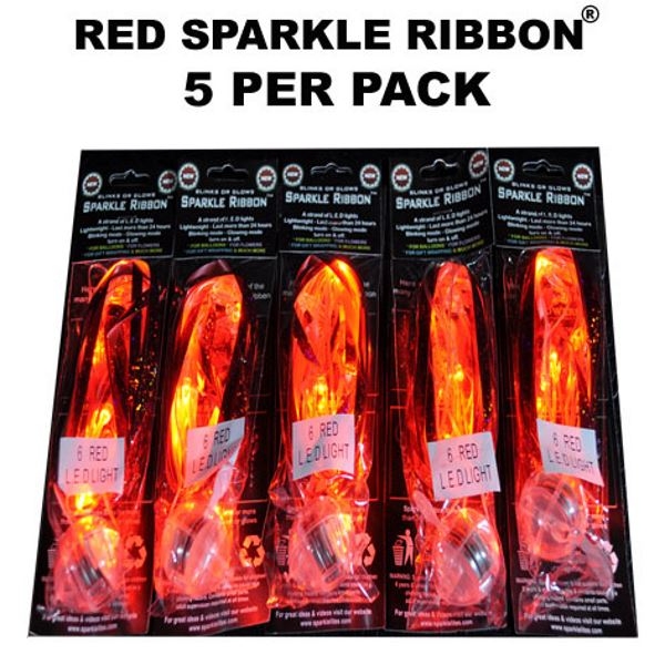 LED Sparkle Light Ribbon | Red