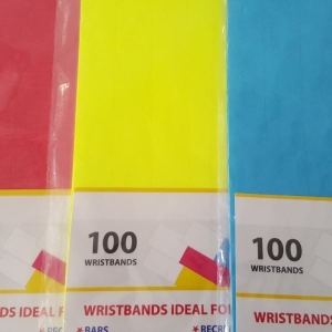 Wristbands | Assorted Colours | Pk 100
