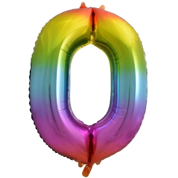 Number 0 Megaloon Foil | 86cm | Multiple Colours