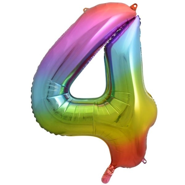 Number 4 Megaloon Foil | 86cm | Multiple Colours