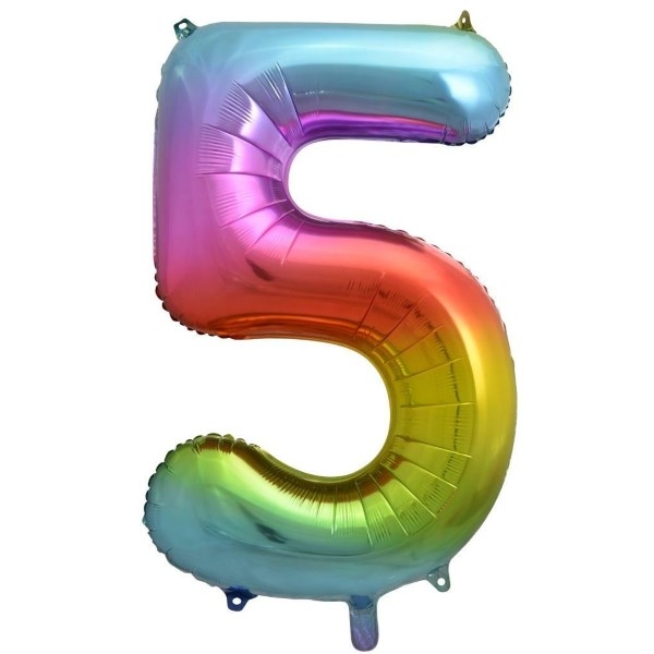 Number 5 Megaloon Foil | 86cm | Multiple Colours