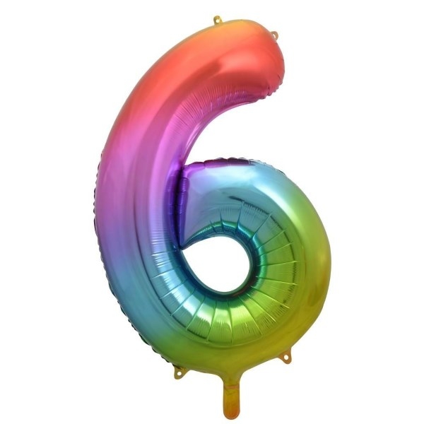 Number 6 Megaloon Foil | 86cm | Multiple Colours