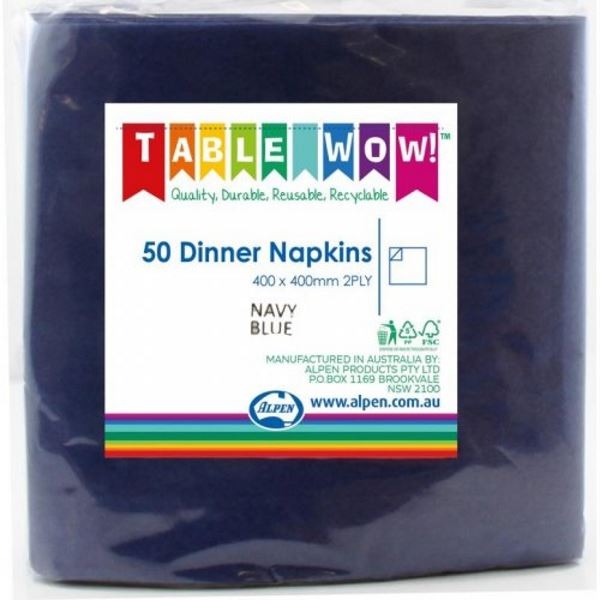 Disposable Dinner Napkins | Navy Blue | 50 Pack
