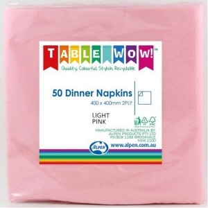Disposable Dinner Napkins | Light Pink | 50 Pack