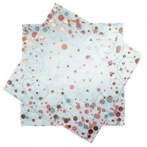 Paper Napkin | Rose Gold Sparkling Fizz | 16 pack