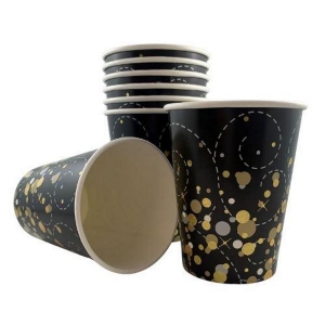 Paper Cup | Black Sparkling Fizz | 8 pack