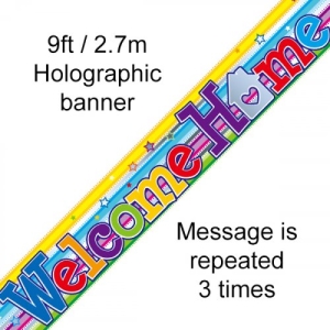 Welcome Home Holographic Foil Banner