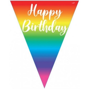 Happy Birthday Rainbow Sparkling Fizz Bunting