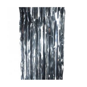 Silver foil curtain