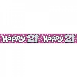 Happy 21st Foil Banner
